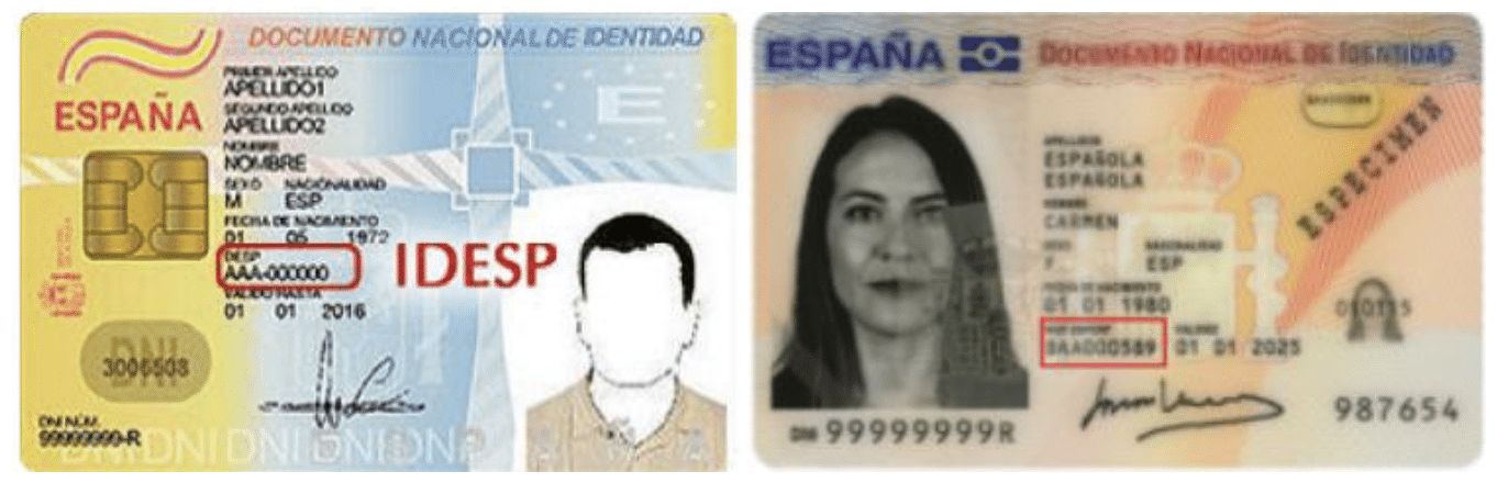 El Número de Soporte en el documento de identidad DNI o NIE Aloja360