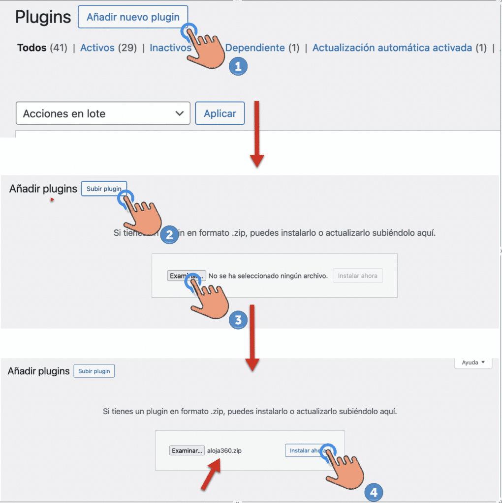 instalar plugin motor de reservas