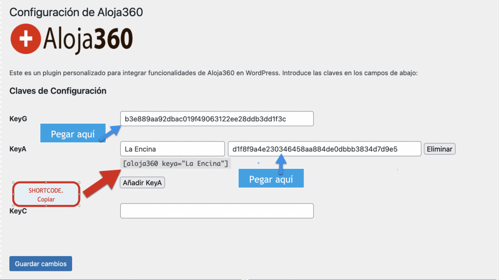 Configuración de Plugin Aloja360